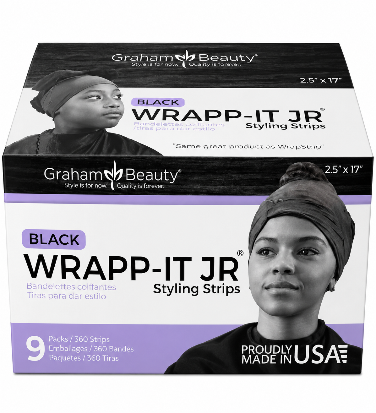 Graham beauty Wrapp-it JR Styling strkps 9pc display (black) #37350