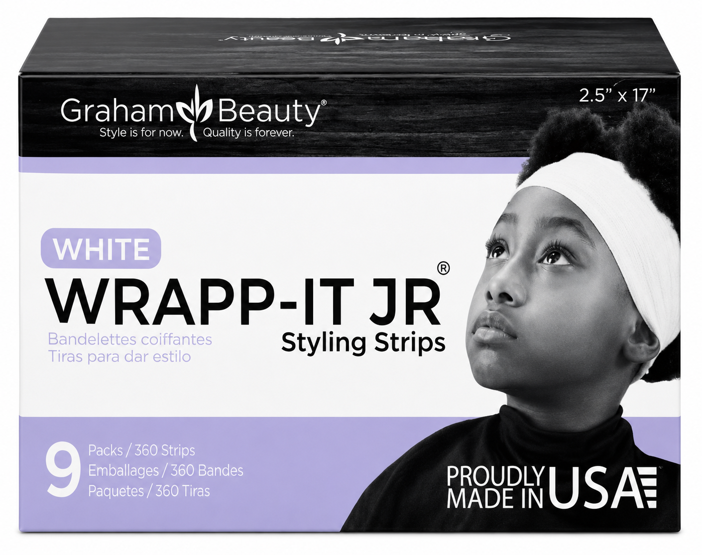 Graham beauty wrapp-it JR Styling strips (white) 9pc display #37300