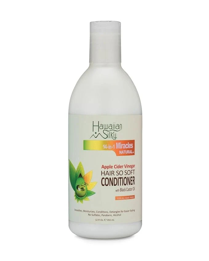 Hawaiian silky h/silky 14in1 miracles hair so soft cond wash 12oz