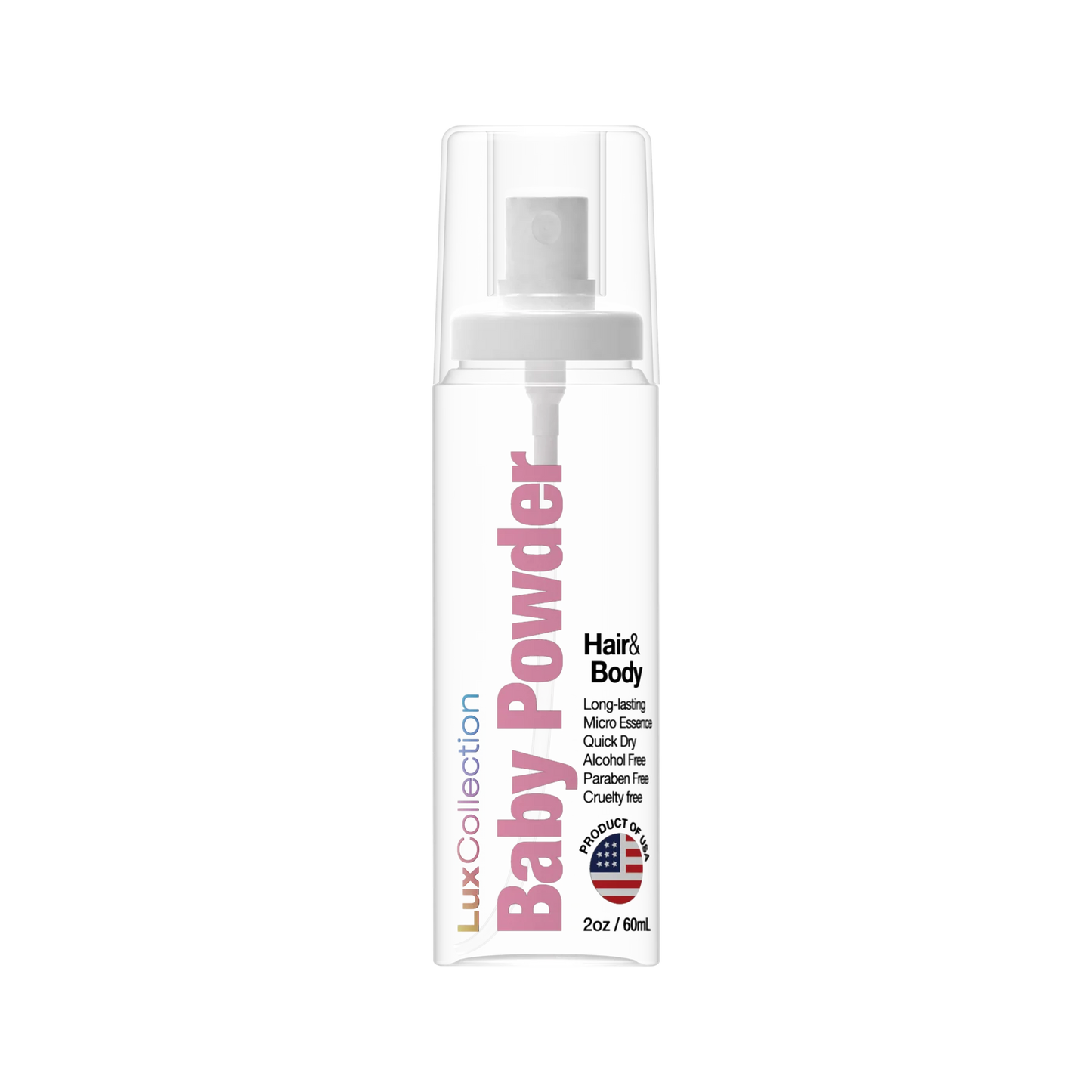 Lux Collection body/hair mist 5oz baby powder