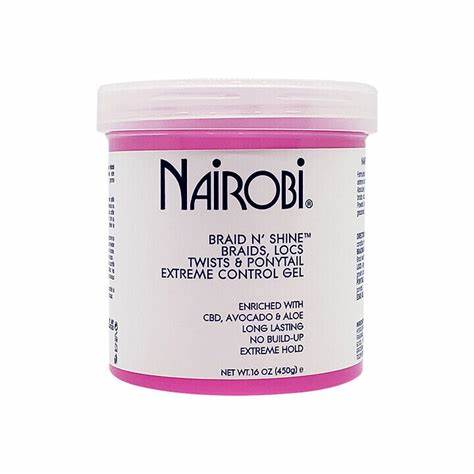 Niarobi braid n' shine extreme control gel 16oz